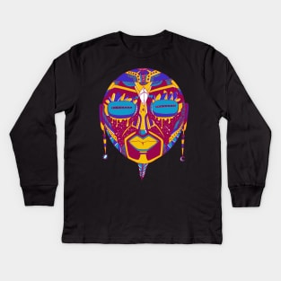 Triad African Mask 2 Kids Long Sleeve T-Shirt